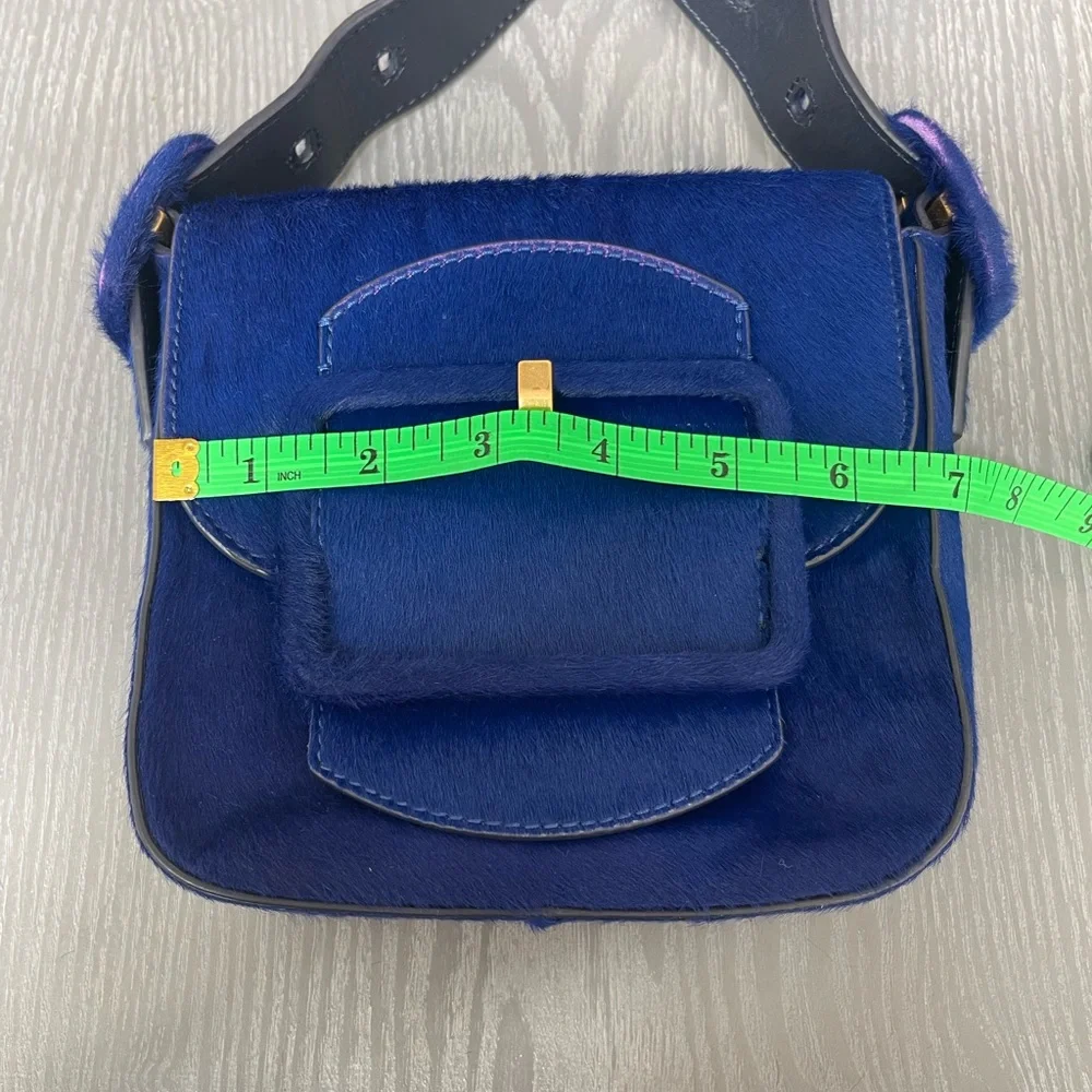Tory Burch BLUE Mini Pony Hair Shoulder Bag